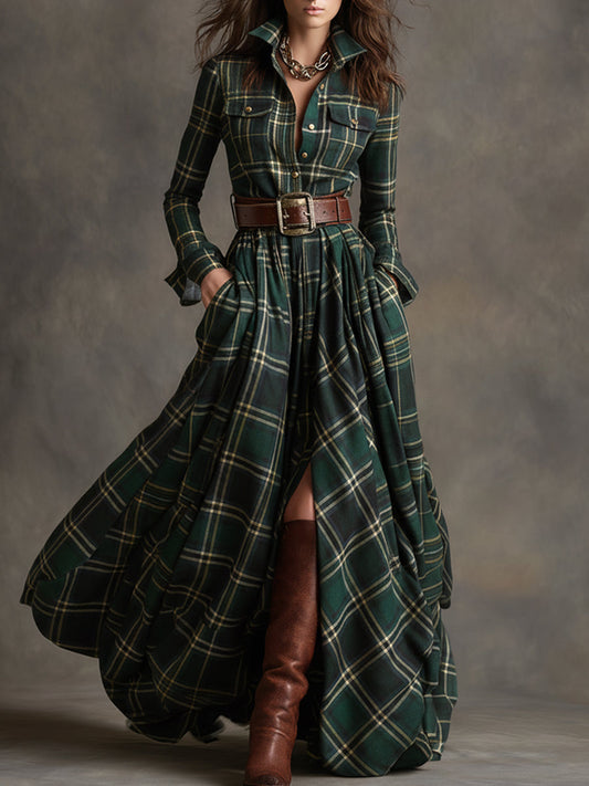 Asymmetric Long-Sleeve Dress for Women