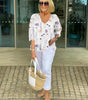 Floral Print V-Neck Blouse for Women | Ideal for Everyday Wear