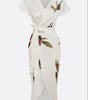 Belted Printed Midi Dress for Women
