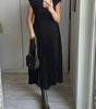 Sleeveless Long Pleated Dress for Women | Ideal for Everyday Wear