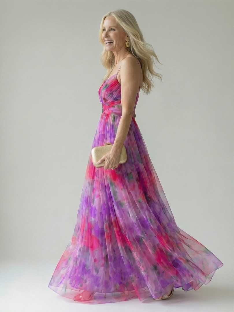 Sleeveless Printed Maxi Dress for Women