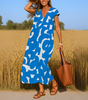 Long Dress with Geometric Print for Women | Ideal for Summer
