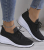 Breathable Mesh Wedge Sneakers for Women