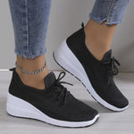 Breathable Mesh Wedge Sneakers for Women