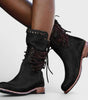 High Lace-Up Ankle Boots in Faux Leather for Women