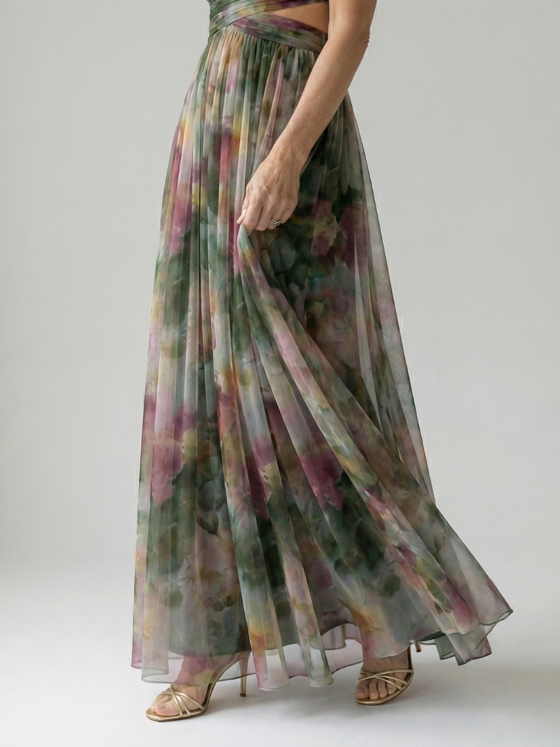 Sleeveless Printed Maxi Dress for Women