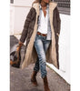 Long Hooded Down Jacket with Sherpa Lining for Women