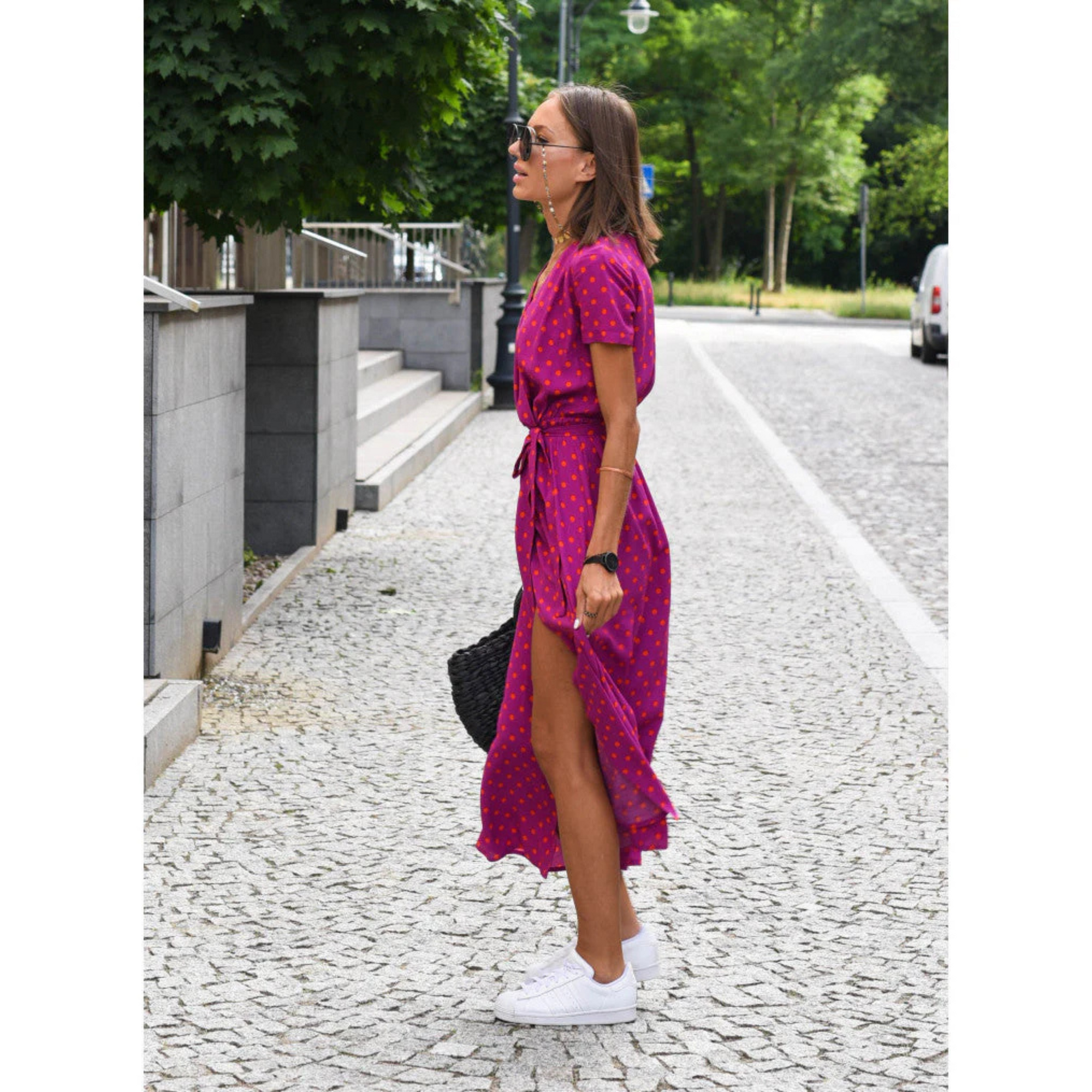 Floral Print Long Flared Dress for Women | Perfect for Summer