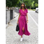 Floral Print Long Flared Dress for Women | Perfect for Summer