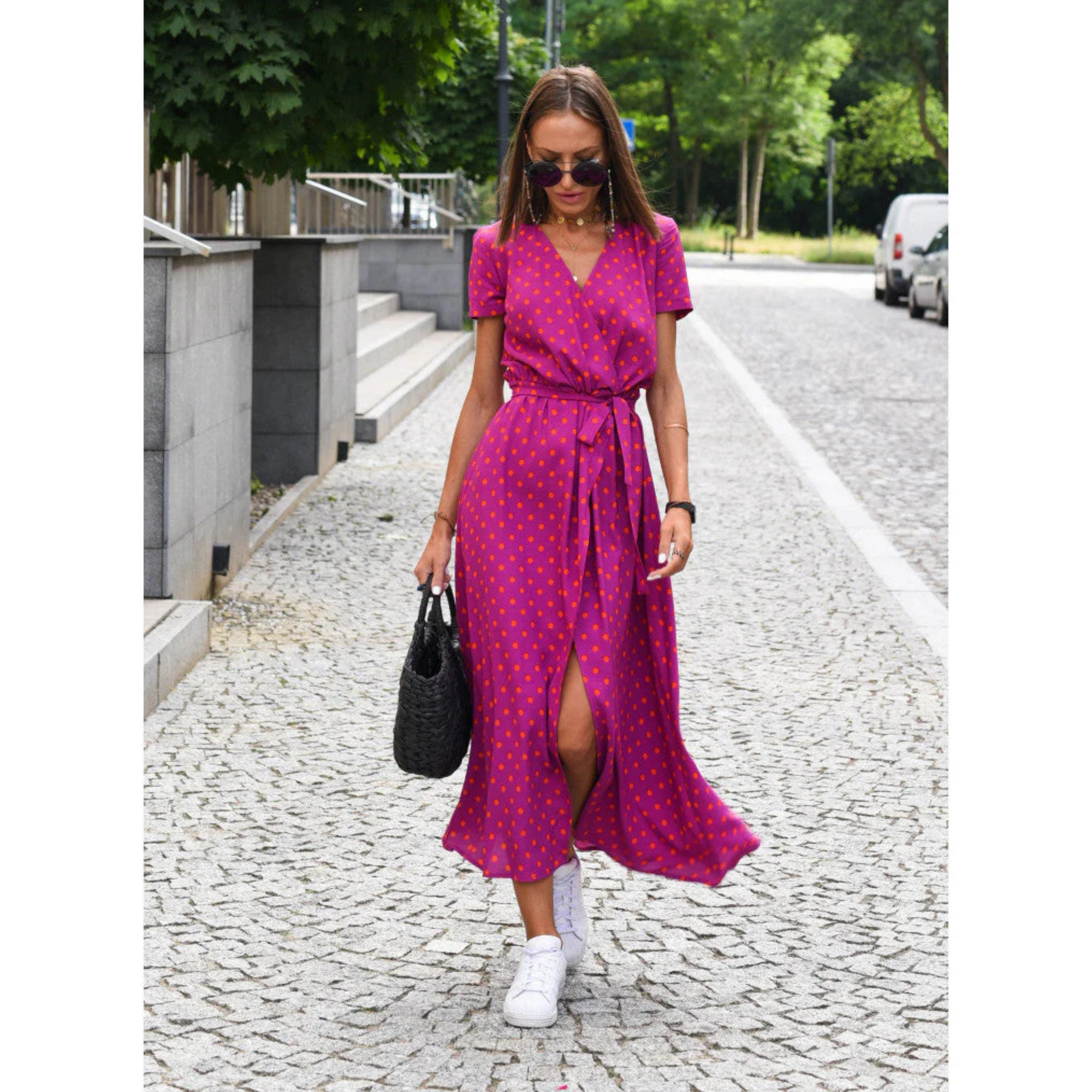 Floral Print Long Flared Dress for Women | Perfect for Summer