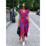 Floral Print Long Flared Dress for Women | Perfect for Summer