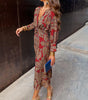 Draped Long Dress with Knot for Women | Ideal for Outings