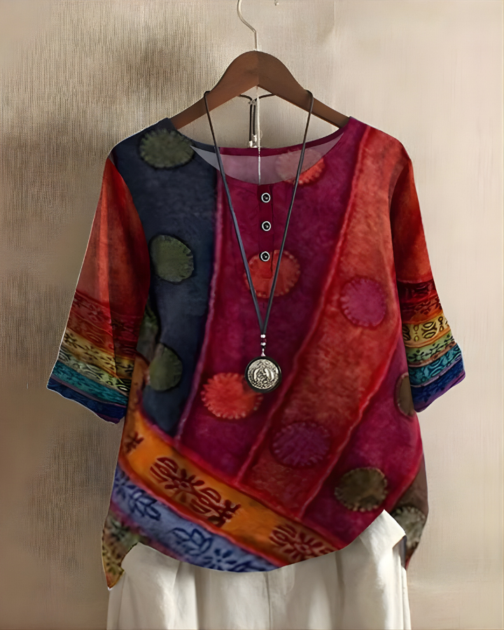 Women's Top with Geometric Print Tunic | Perfect for Everyday Wear