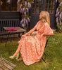 Long Dress with Floral Print and Defined Waist for Women | Ideal for Summer