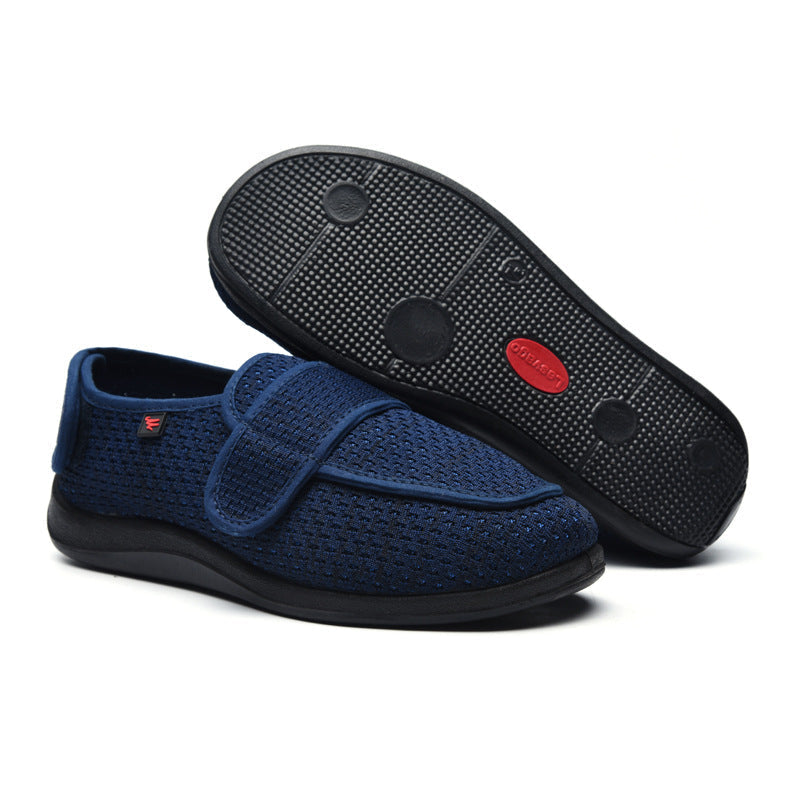 Comfortable Women's Slip-On for Wide Feet with Mesh and Velcro Closure