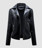 Women's Asymmetric Perfecto Biker Jacket in Faux Leather