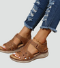 Orthopedic Leather Sandals with Velcro for Women | Perfect for Everyday Wear