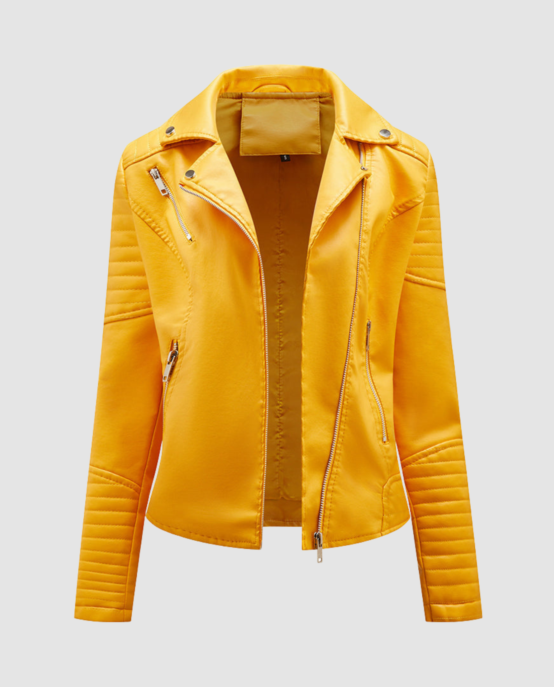 Women's Asymmetric Perfecto Biker Jacket in Faux Leather