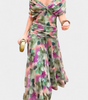 Elegant Dark Green Deep V-Neck Dress