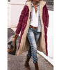 Long Hooded Down Jacket with Sherpa Lining for Women