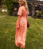 Long Dress with Floral Print and Defined Waist for Women | Ideal for Summer