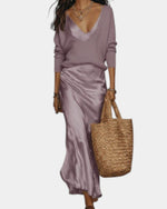 Satin Sweater and Dress Set for Women | Ideal for Everyday Wear