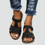 Orthopedic Leather Sandals with Velcro for Women | Perfect for Everyday Wear