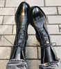 Mid-Calf Lace-Up Boot with Faux Leather Heel for Women