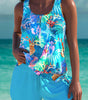 Flat Tummy Effect Tankini and Shorts for Women