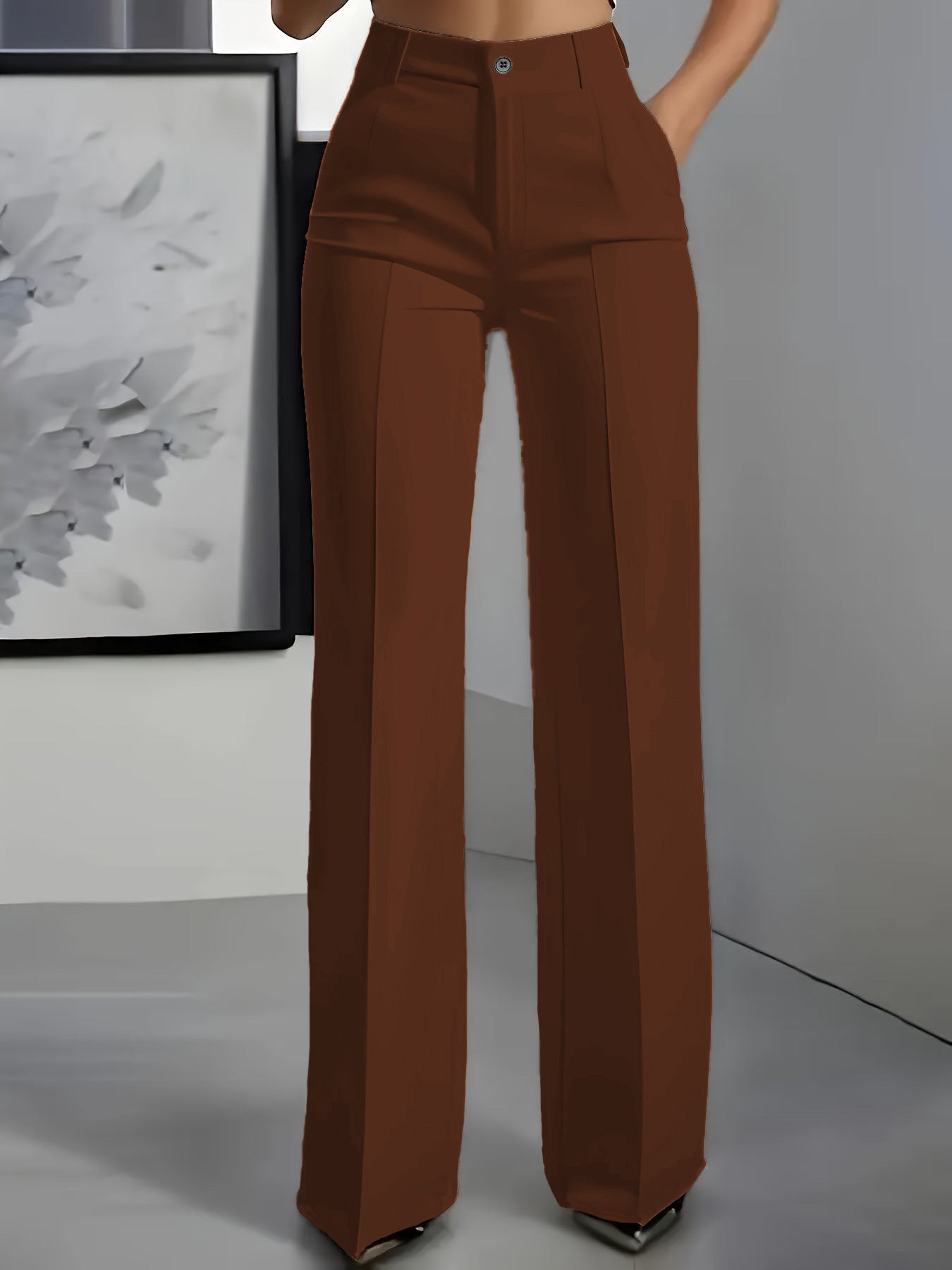 Wide High-Waisted Pants for Women