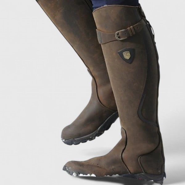 High Knee Faux Leather Riding Boots for Women
