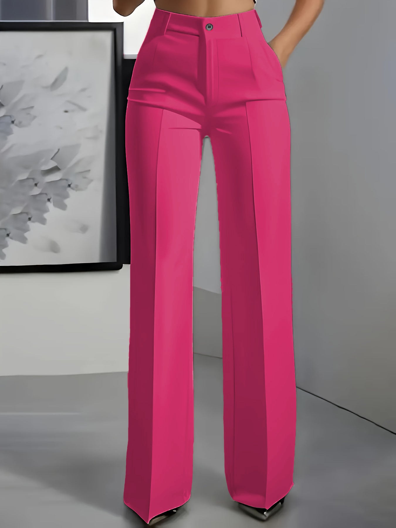 Wide High-Waisted Pants for Women