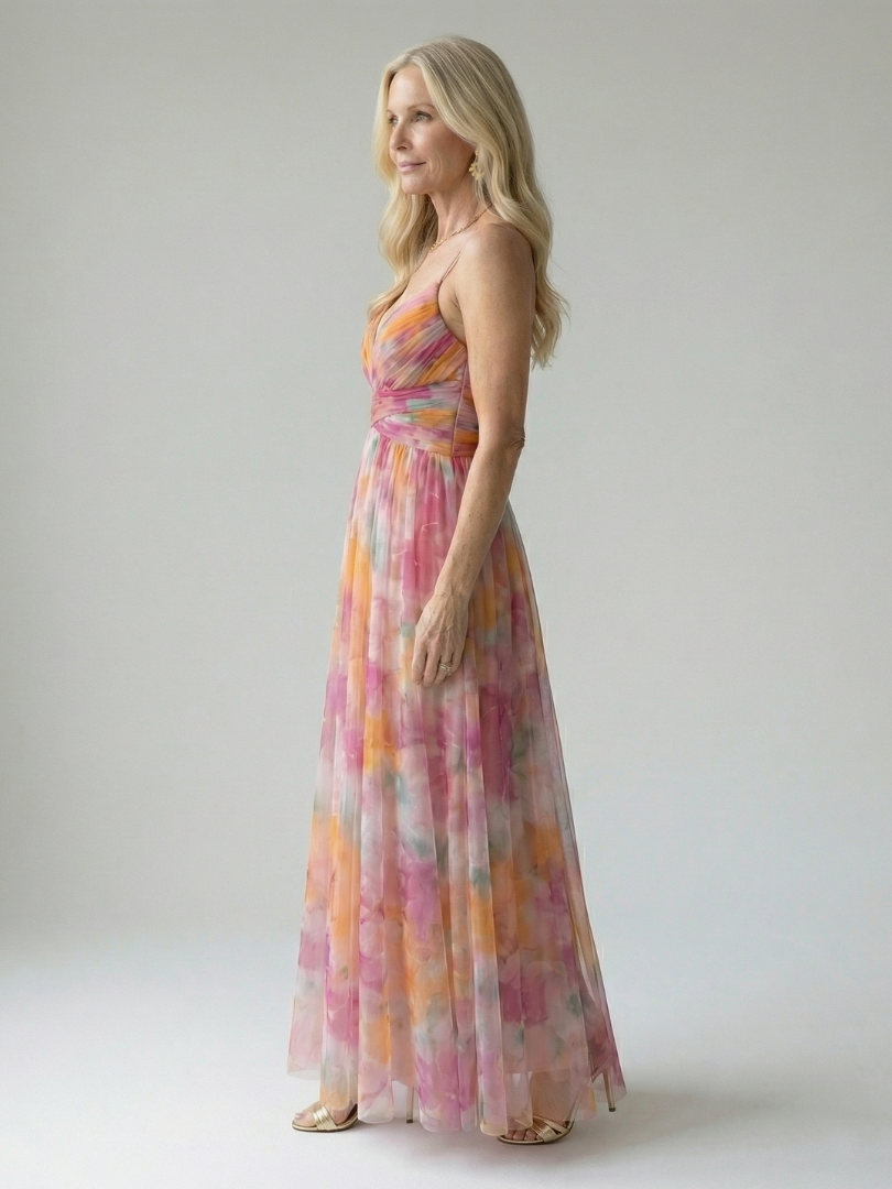 Sleeveless Printed Maxi Dress for Women