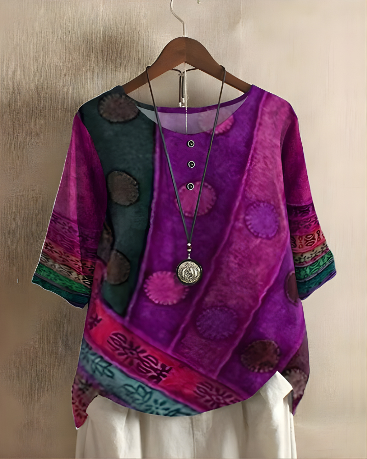 Women's Top with Geometric Print Tunic | Perfect for Everyday Wear