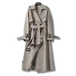 Long Cotton Trench Coat for Women