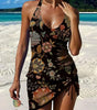 Printed Graphic Tankini and Shorts for Women