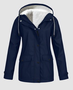 Oversized Parka with Hood and Faux Fur for Women