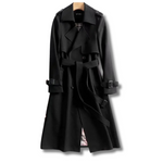 Long Cotton Trench Coat for Women
