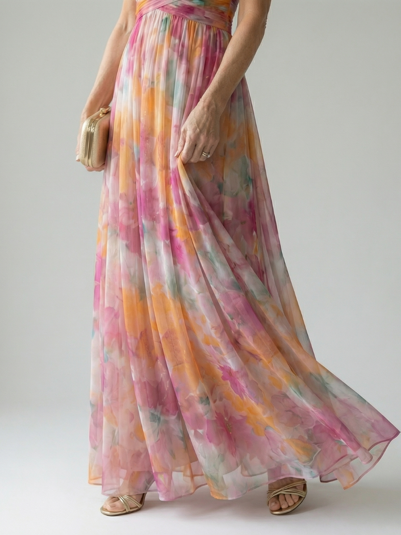 Sleeveless Printed Maxi Dress for Women