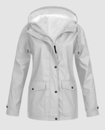 Oversized Parka with Hood and Faux Fur for Women