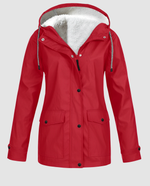 Oversized Parka with Hood and Faux Fur for Women