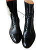 Mid-Calf Lace-Up Boot with Faux Leather Heel for Women