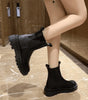 Flat Chelsea Ankle Boots in Faux Leather for Women