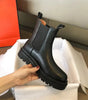 Flat Chelsea Ankle Boots in Faux Leather for Women
