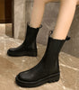 Flat Chelsea Ankle Boots in Faux Leather for Women