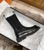 Flat Chelsea Ankle Boots in Faux Leather for Women