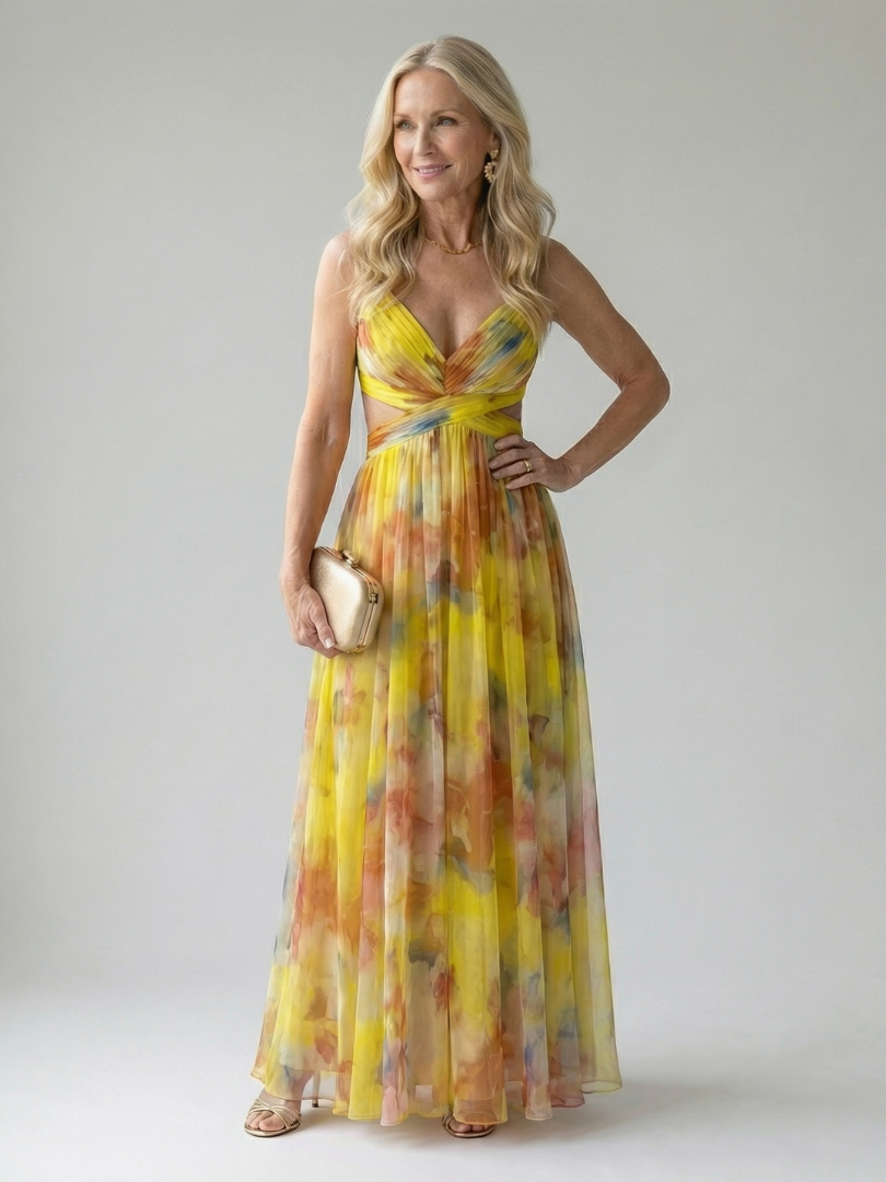 Sleeveless Printed Maxi Dress for Women