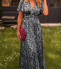 Long Dress with Floral Print and Defined Waist for Women | Ideal for Summer