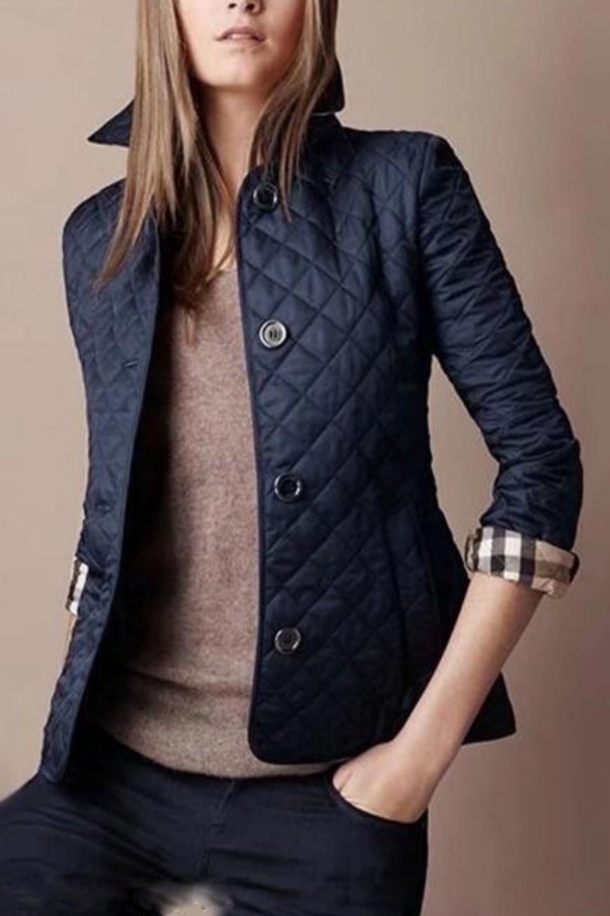 Women's Fitted Short Quilted Jacket