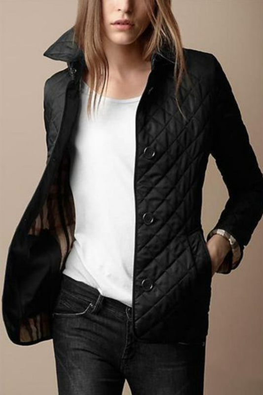 Quilted Jacket with Turtleneck for Women